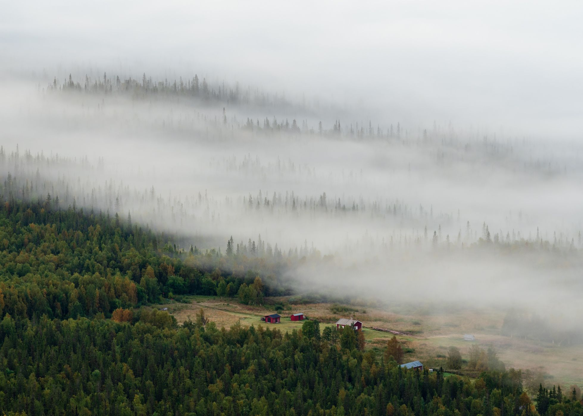 Skierffe and Rapadalen Valley view, Sweden