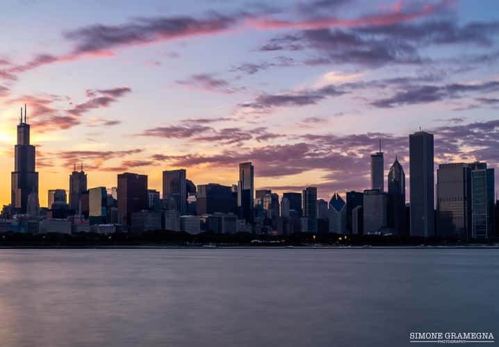 Skyline of Chicago from Adler Planetarium