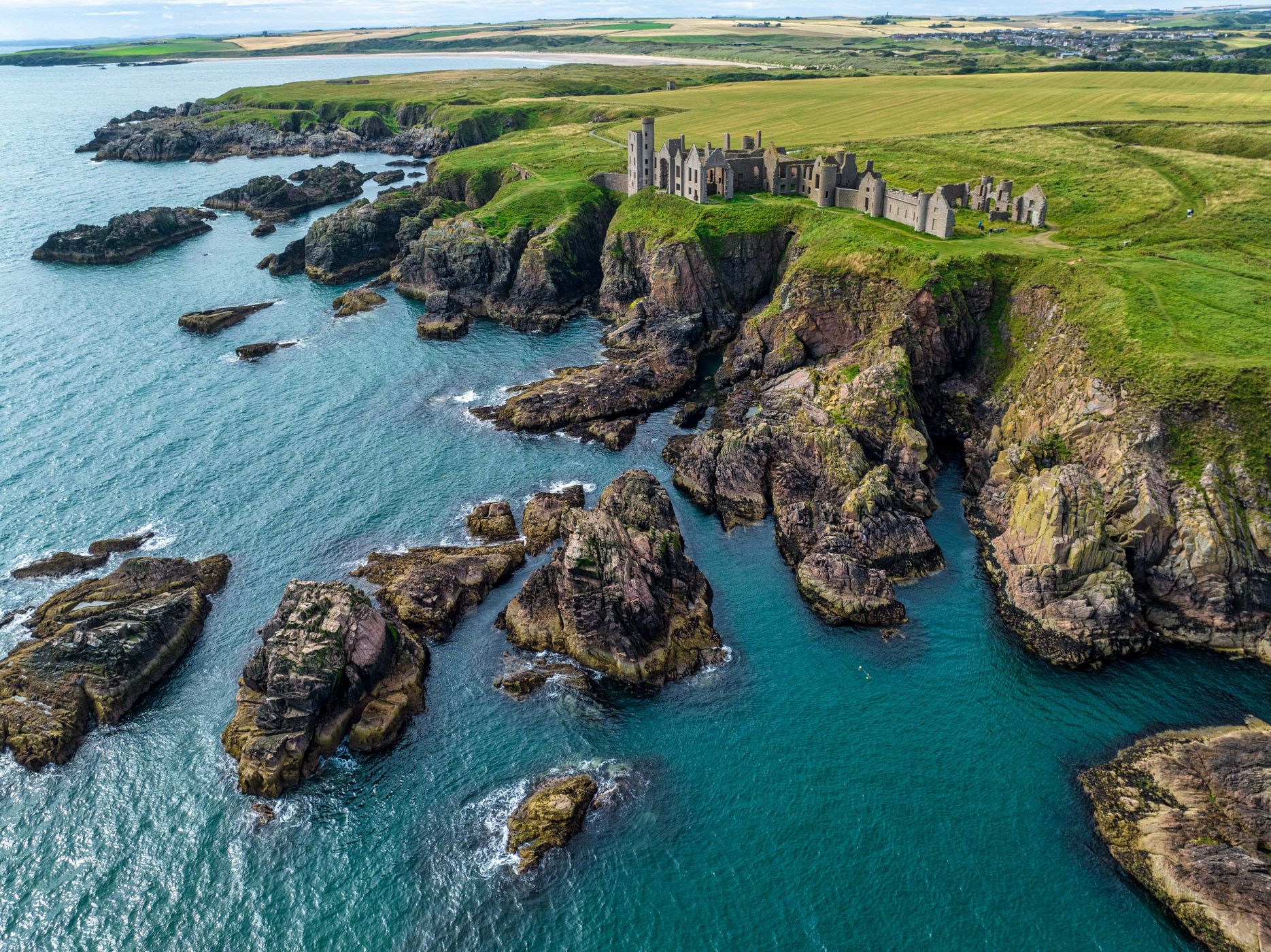 Slains Castle, Cruden Bay, Scotland, UK, United Kingdom