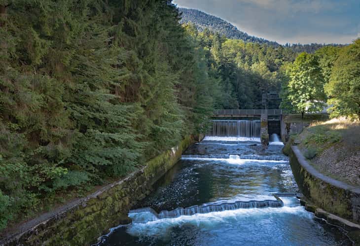 Small power plant on the Areuse River