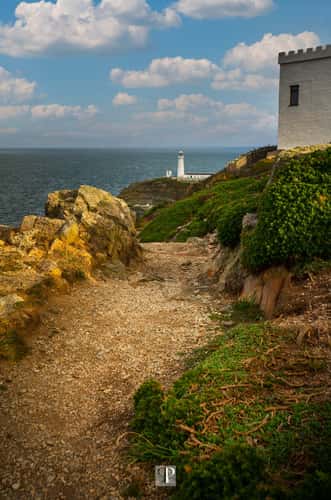 South Stack Lighthouse from Elin's Tower, Wales