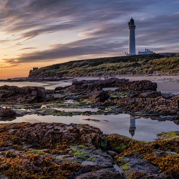 Sunrise, Covesea Lighthouse, Covesea, Scotland, UK, United Kingdom