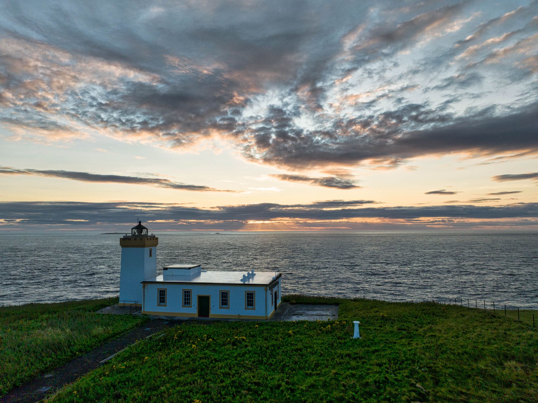 Sunrise Duncansby Head Lighthouse, Scotland,UK, United Kingdom