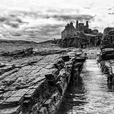 The channel Brims Castle, Thurso, Caithness, Scotland, United Kingdom