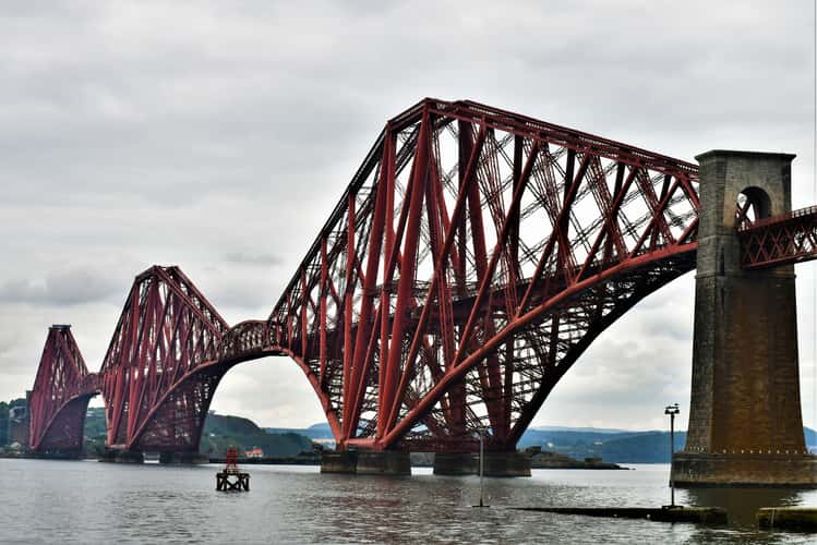 Close up from the Forth Bridge, Edinburgh