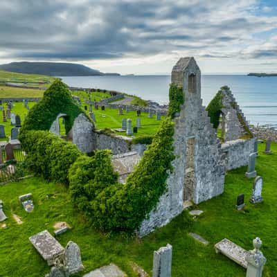 The ruins Balnakeil Church, Durness, Scotland, UK, United Kingdom