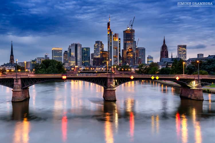 View from the Flößerbrücke, Frankfurt am Main