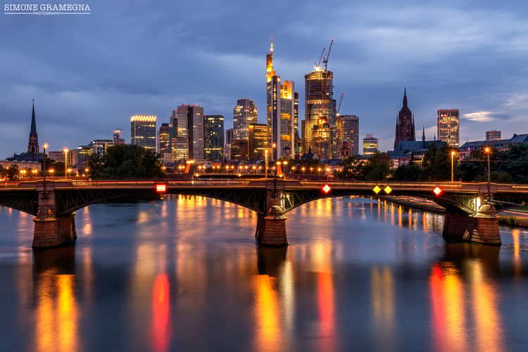 View from the Flößerbrücke, Frankfurt am Main