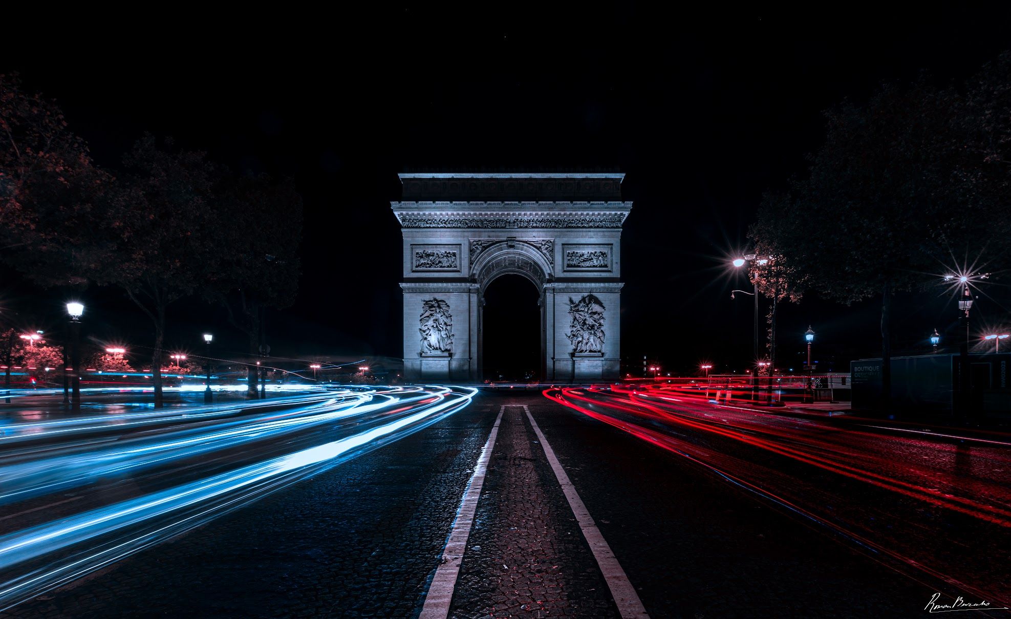 Arc de Triomphe, Street View, Paris, France