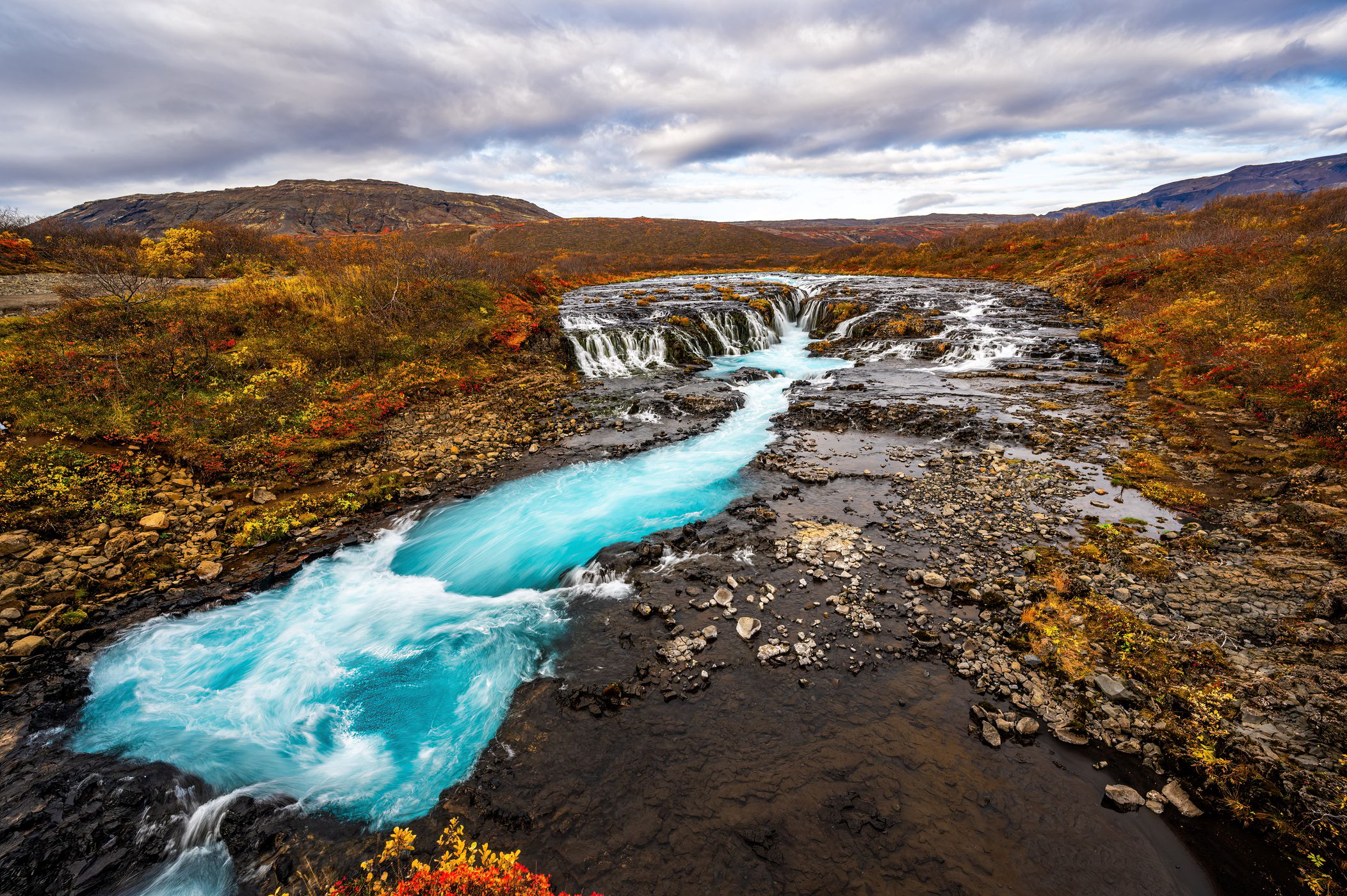 Bruarfoss Waterfall, Iceland