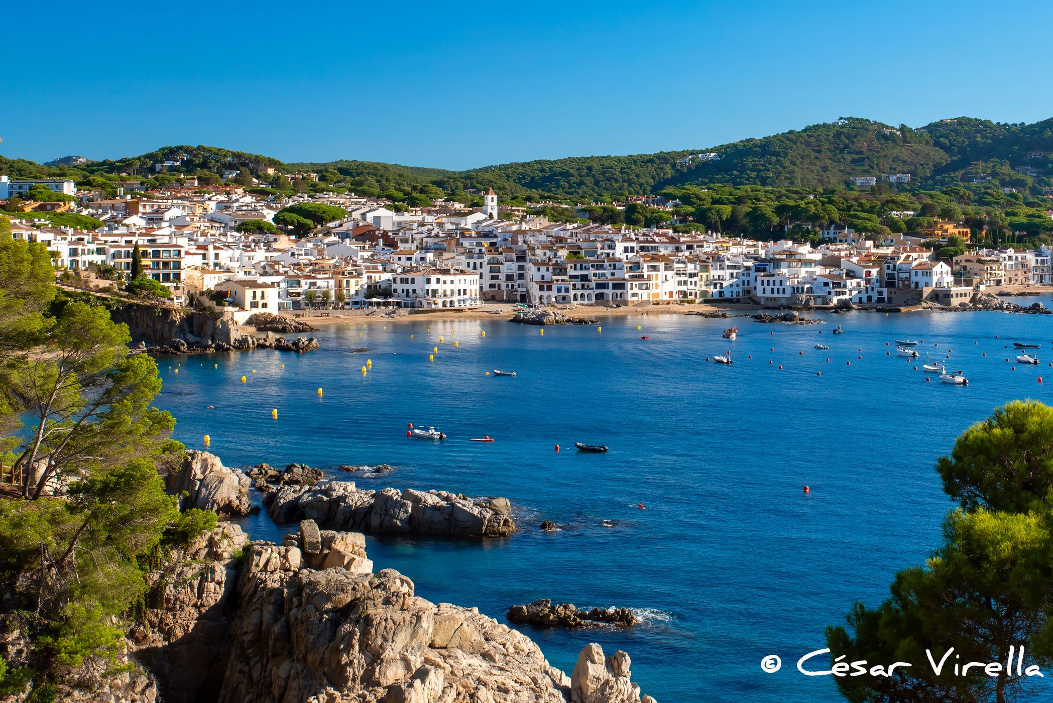 Calella de Palafrugell from Sant Roc Hotel, Spain