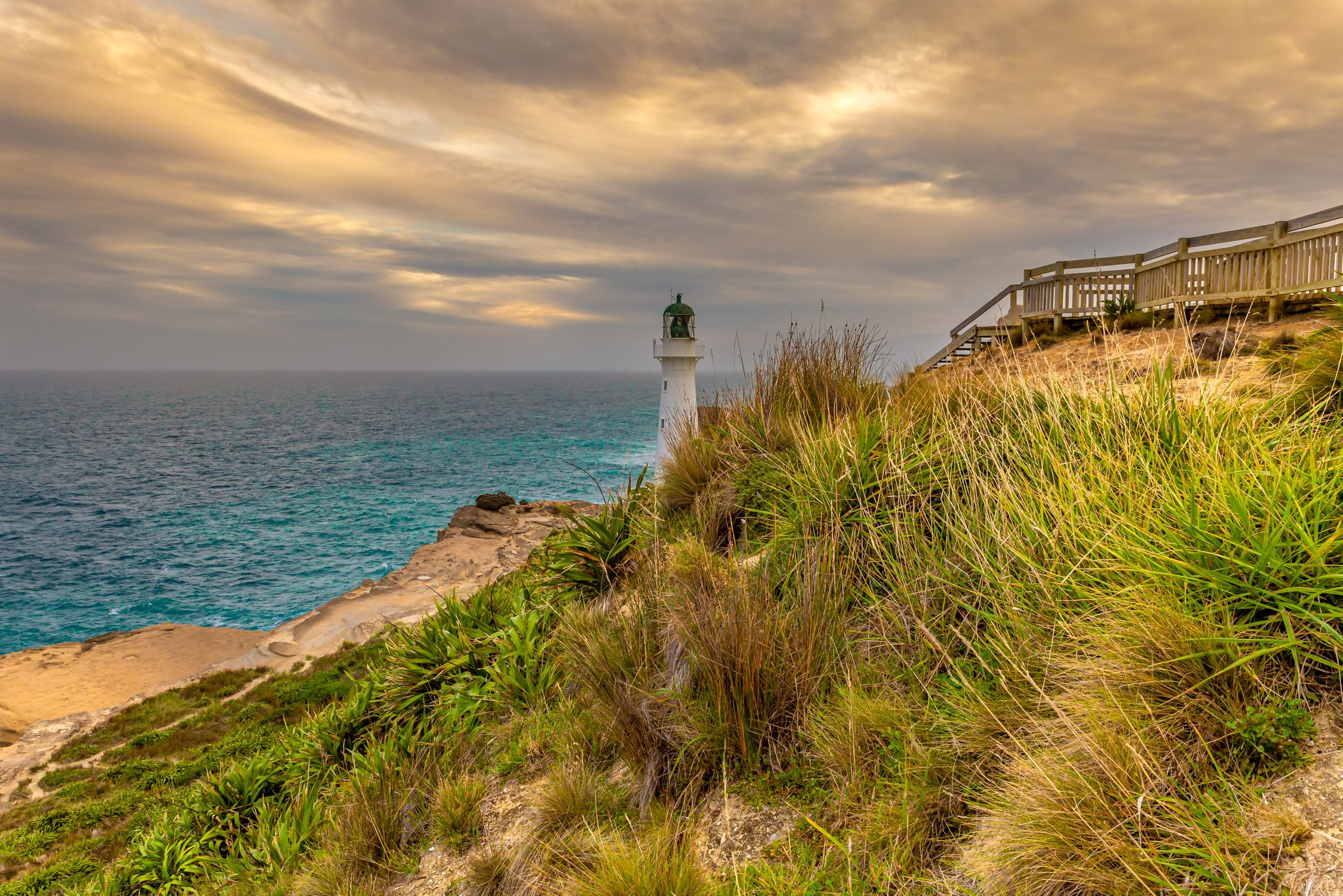 Castlepoint lighthouse, New Zealand
