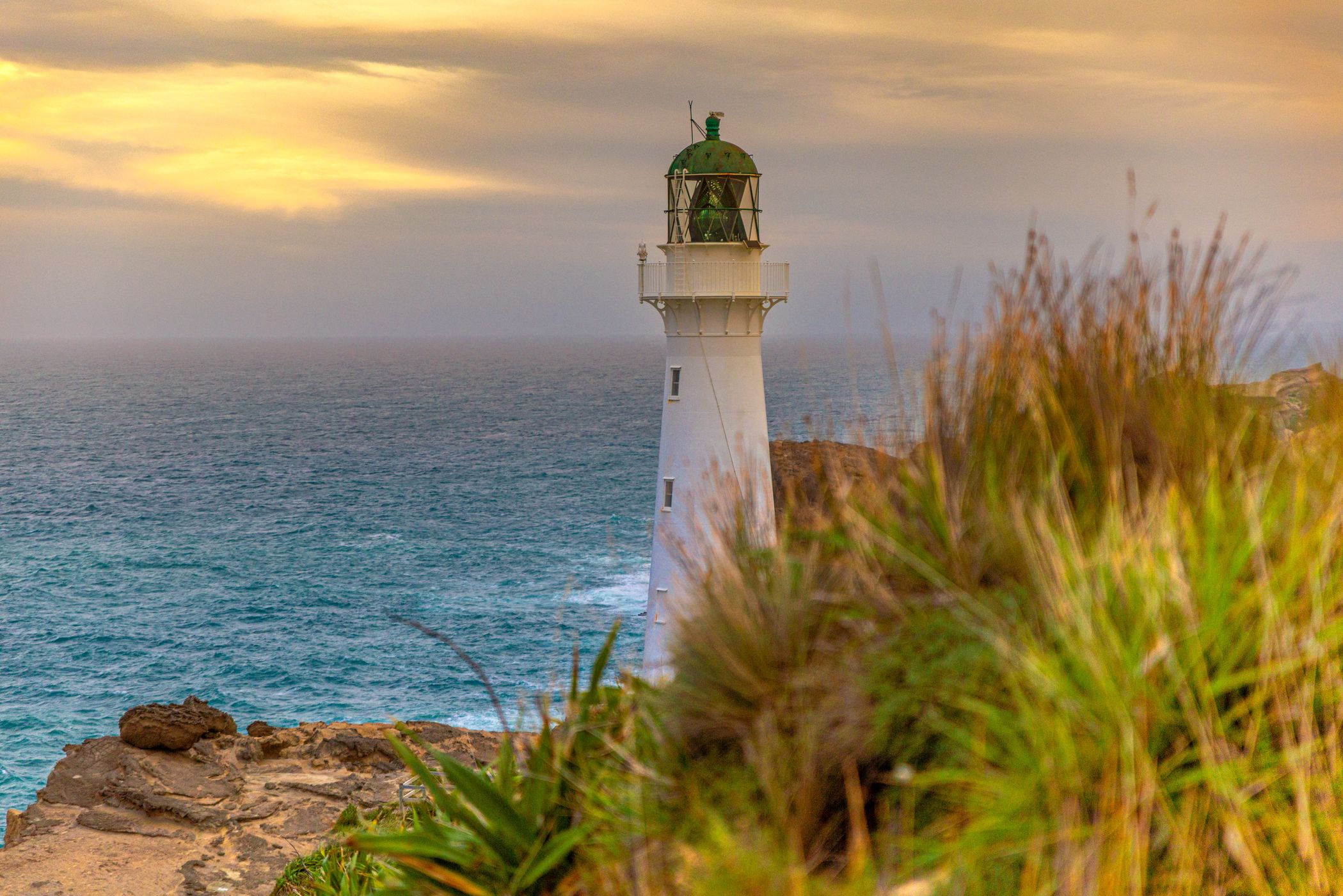 Castlepoint lighthouse, New Zealand