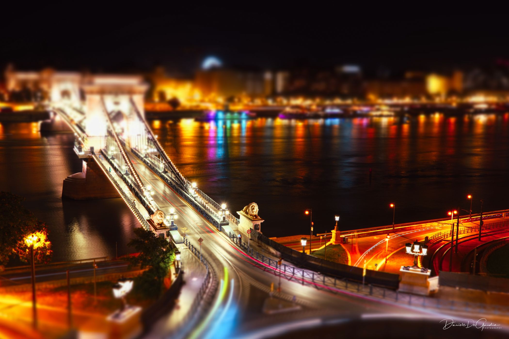 Chain bridge Leo Rooftop Buda, Hungary