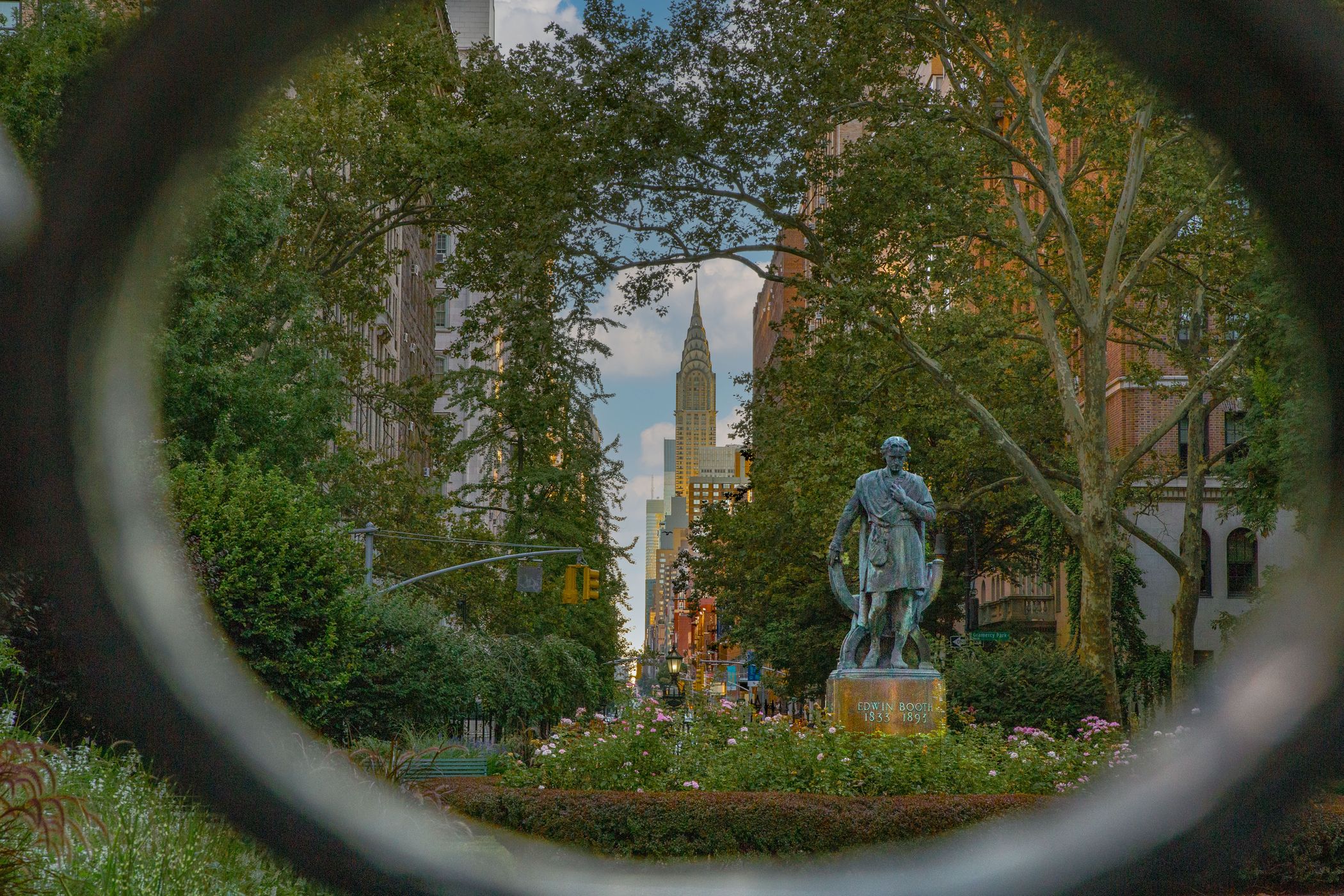 Chrysler Building from Granercy Park in New York, USA