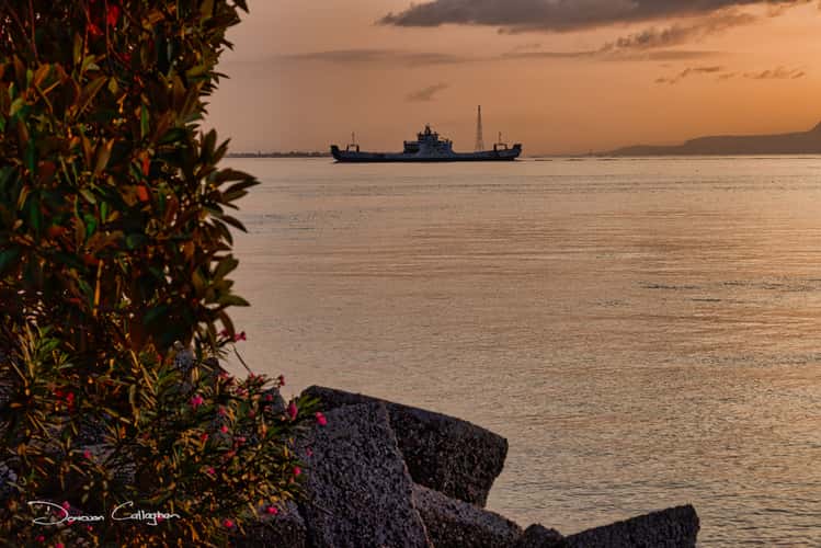 Early car ferry, Harbour, Messina, Sicily