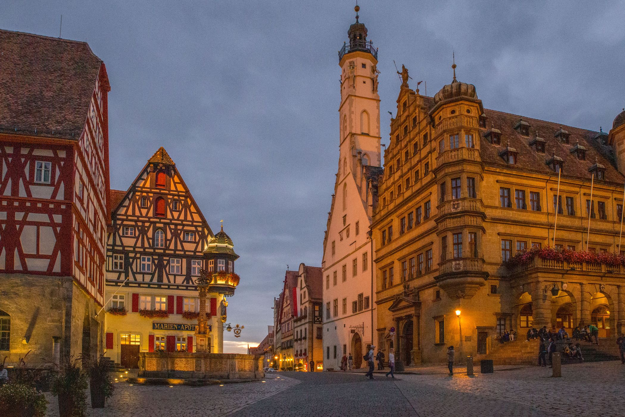 Georgsbrunnen in Rothenburg ob der Tauber, Germany