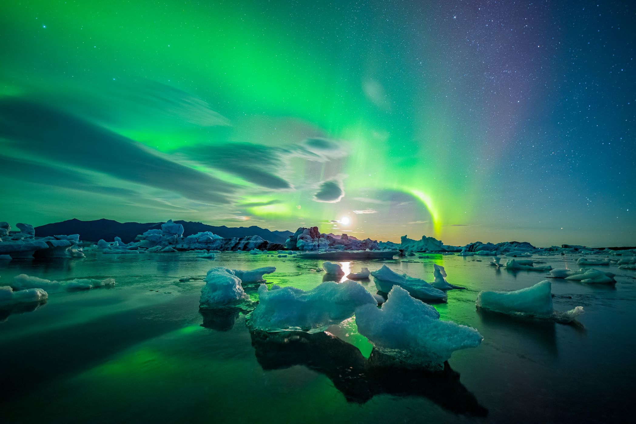 Glacial Lagoon at Jökulsárlón, Iceland