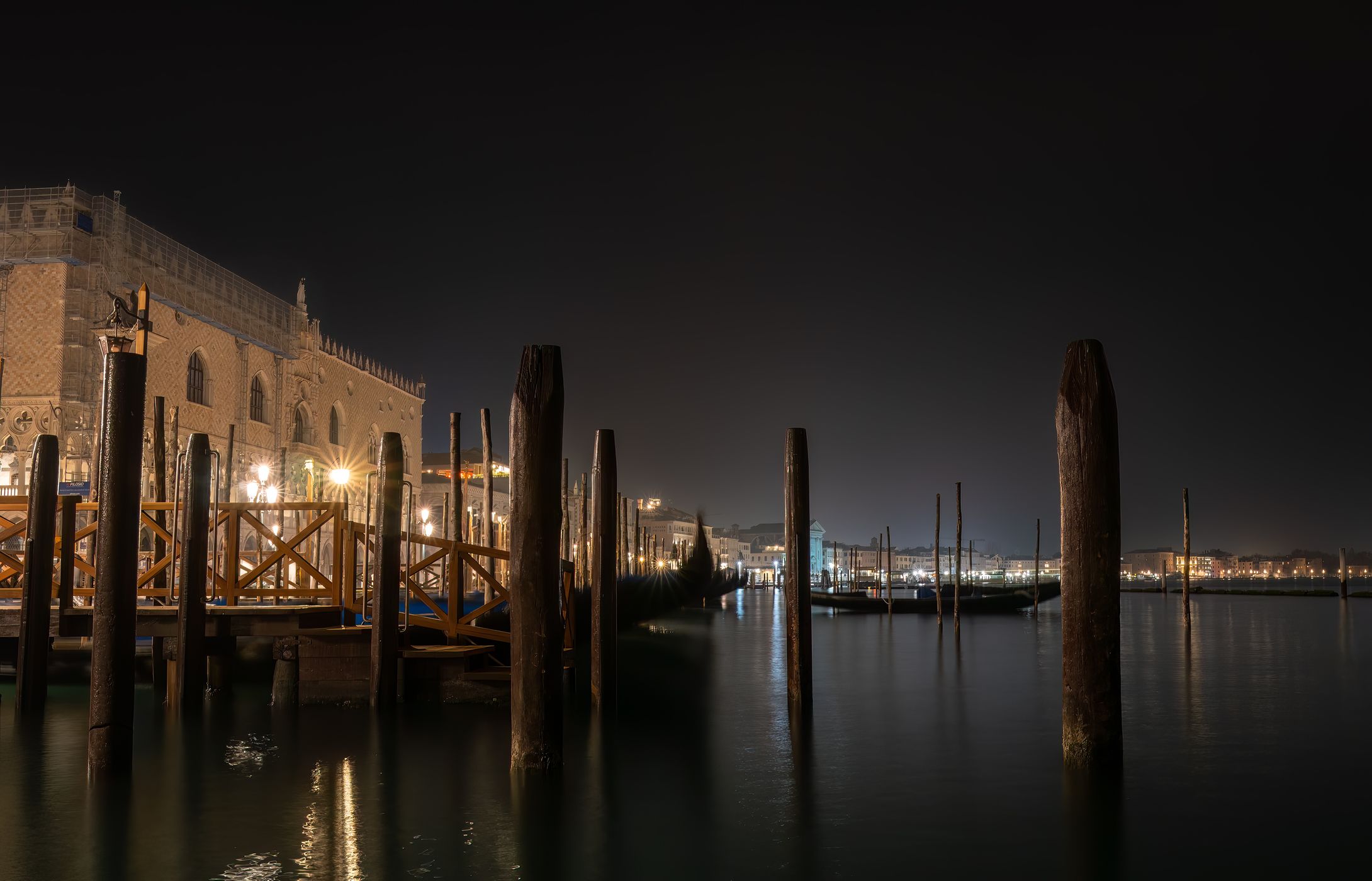 Gondola Parking at Palazzo Ducale, Italy