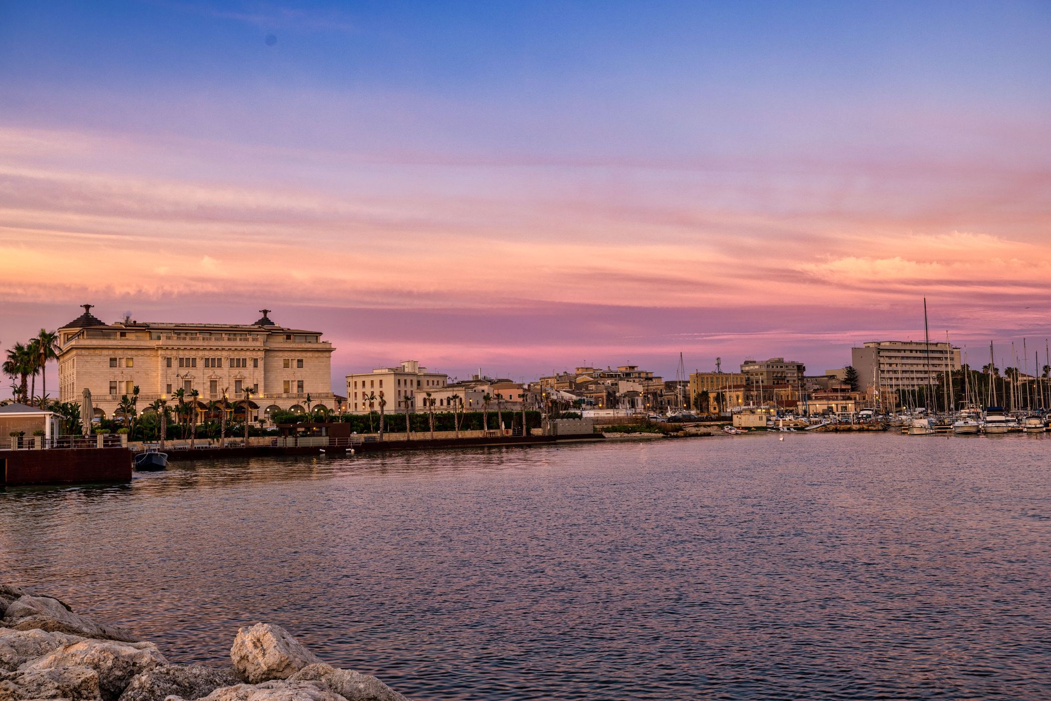 Hartbour Syracuse, Sicily, Italy