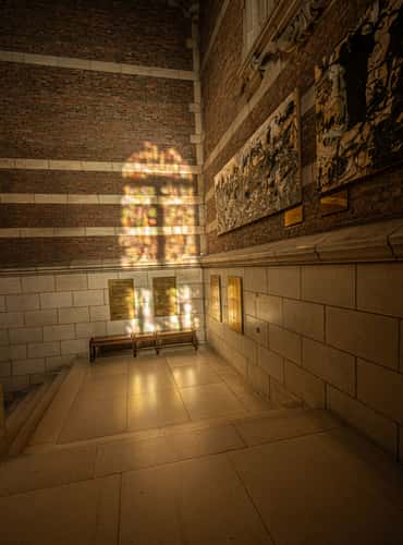 Inside view of the library, Leuven