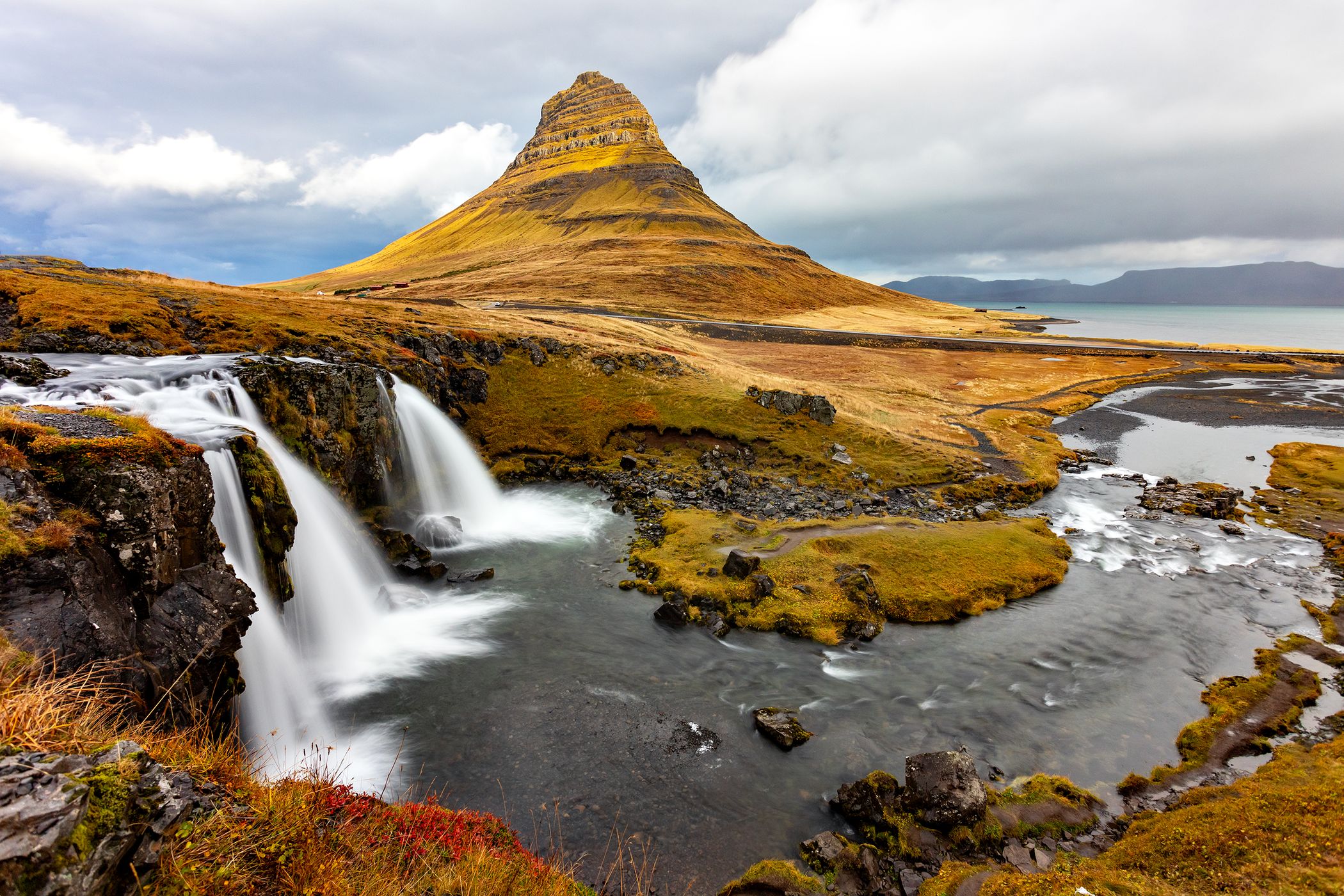 Kirkjufell Waterfall with Kirkjufell, Iceland