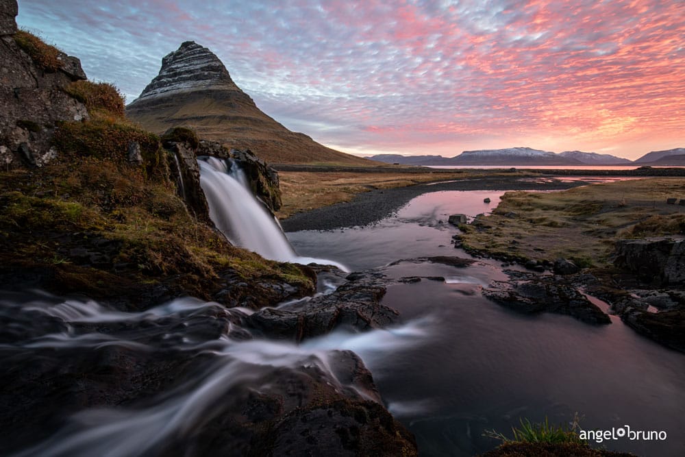 Kirkjufell Waterfall with Kirkjufell, Iceland