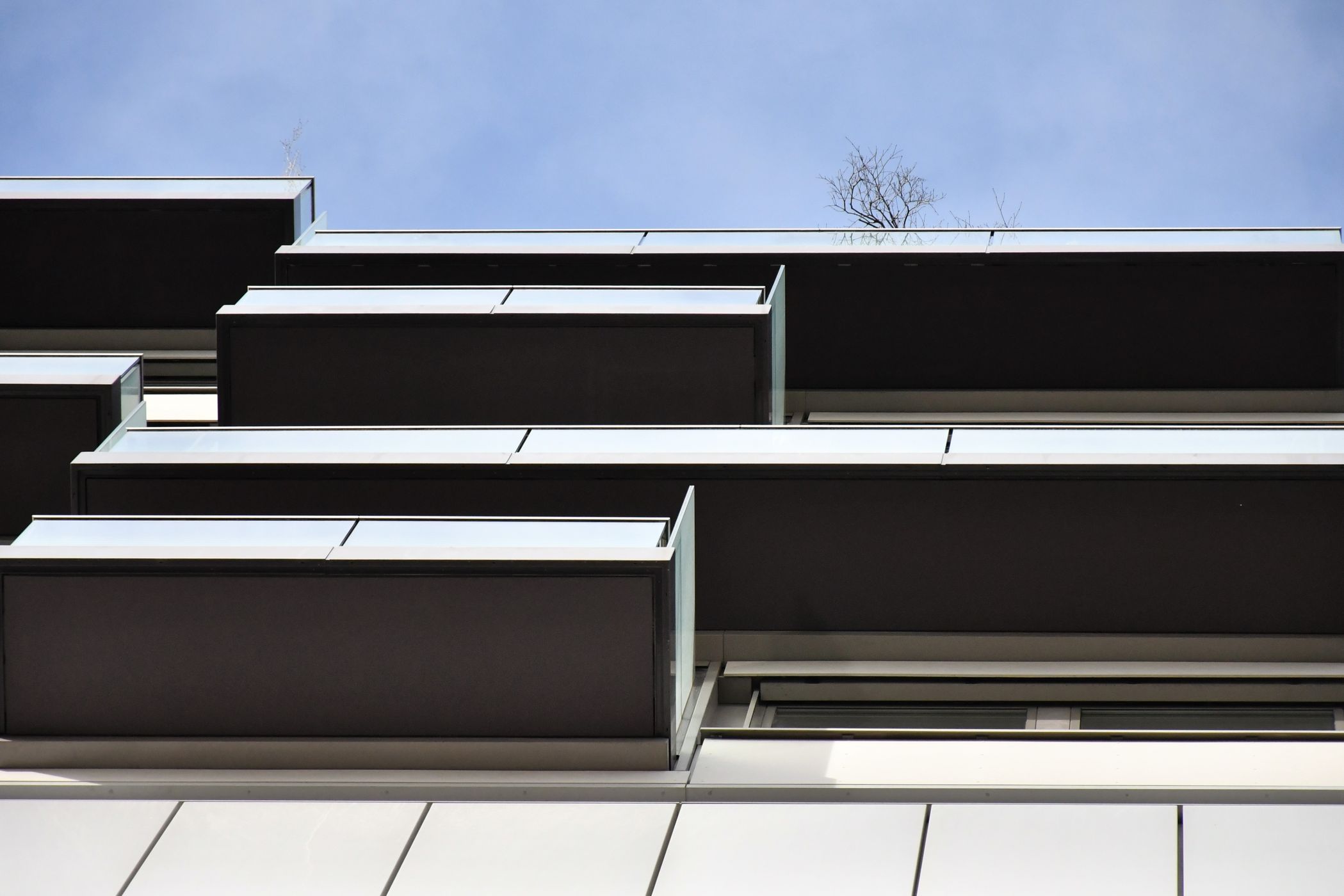 Kranhäuser from below, Cologne, Germany