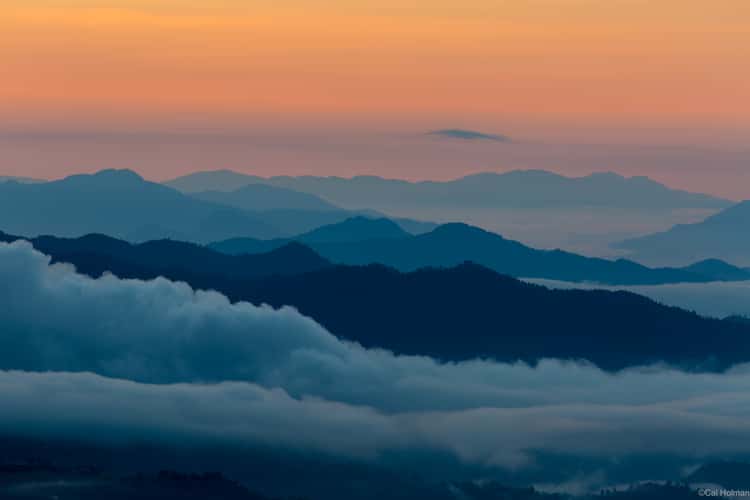 Long focus view from Sarankot to Annapurna