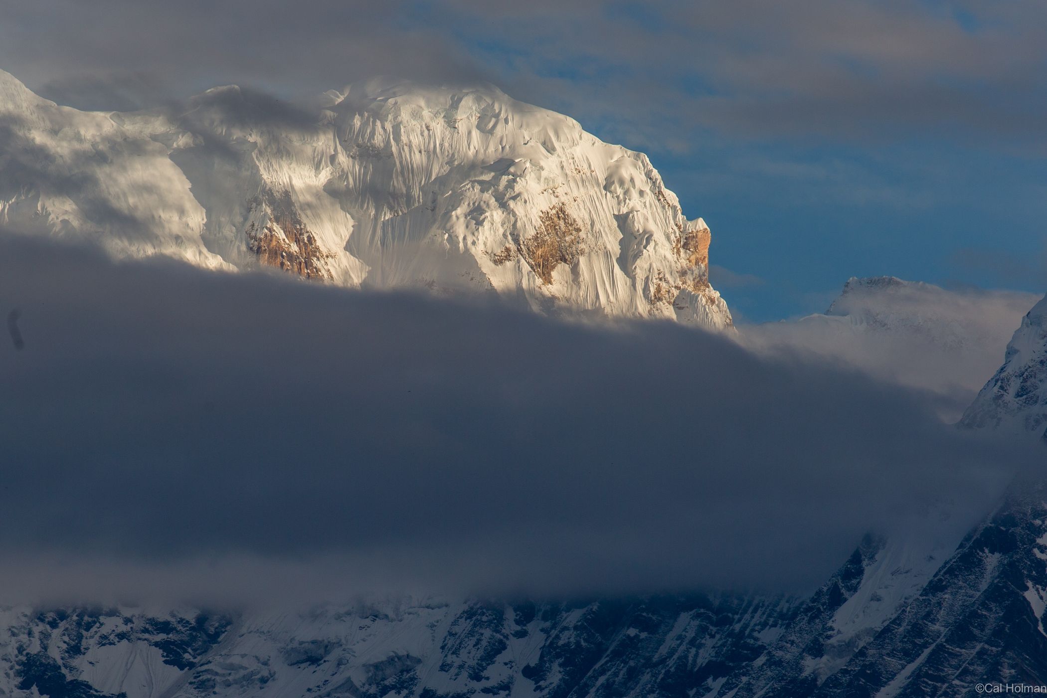 Long focus view from Sarankot to Annapurna, Nepal