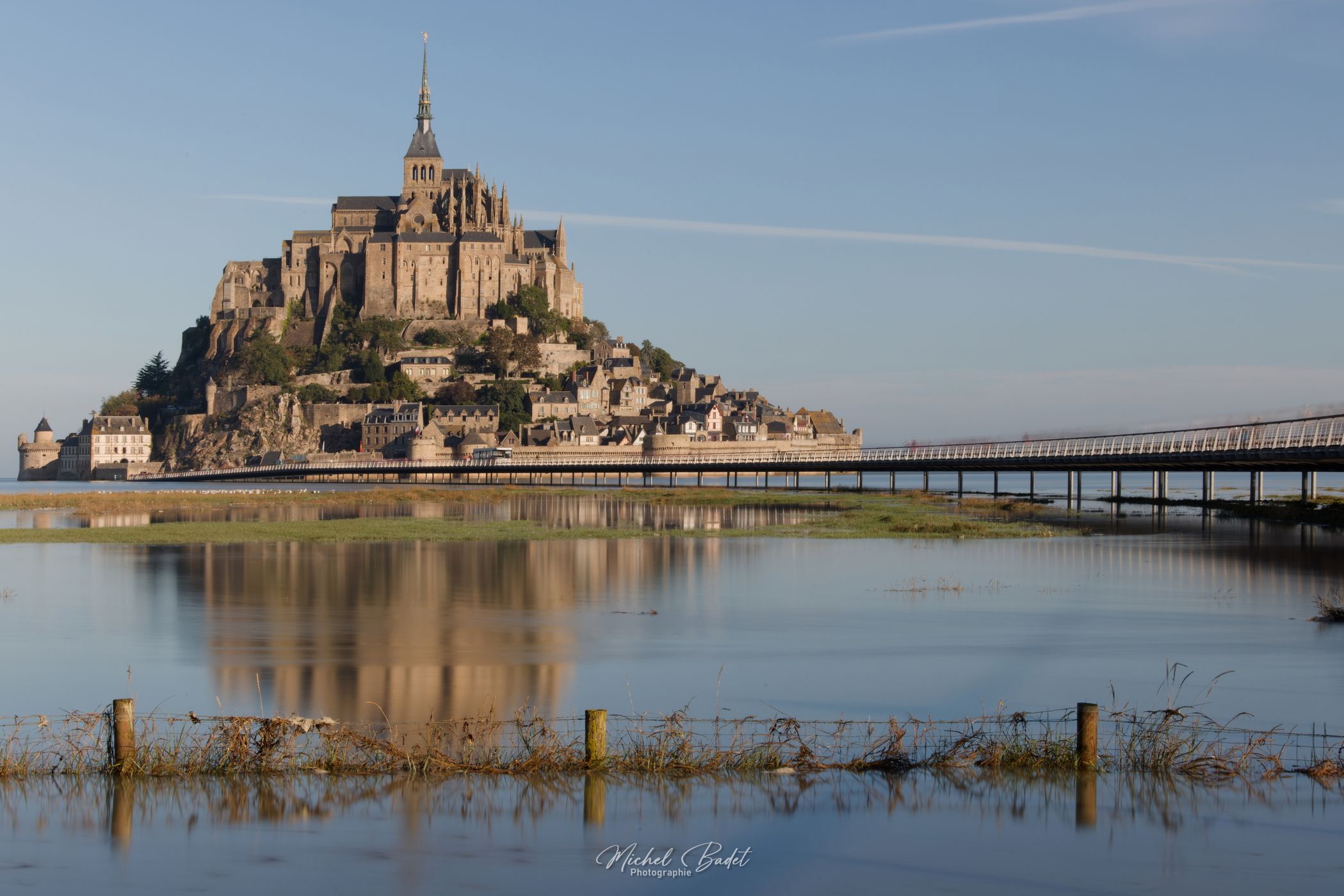 Mont Saint-Michel from Bridge, France