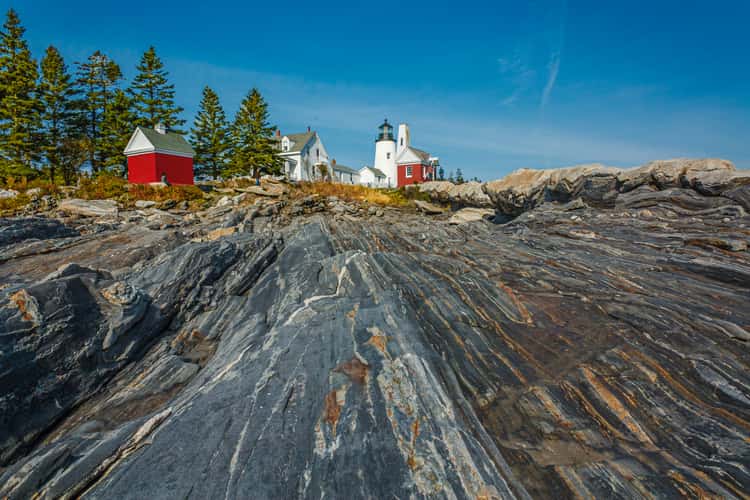 Pemaquid Point Lighthouse from the cliffs