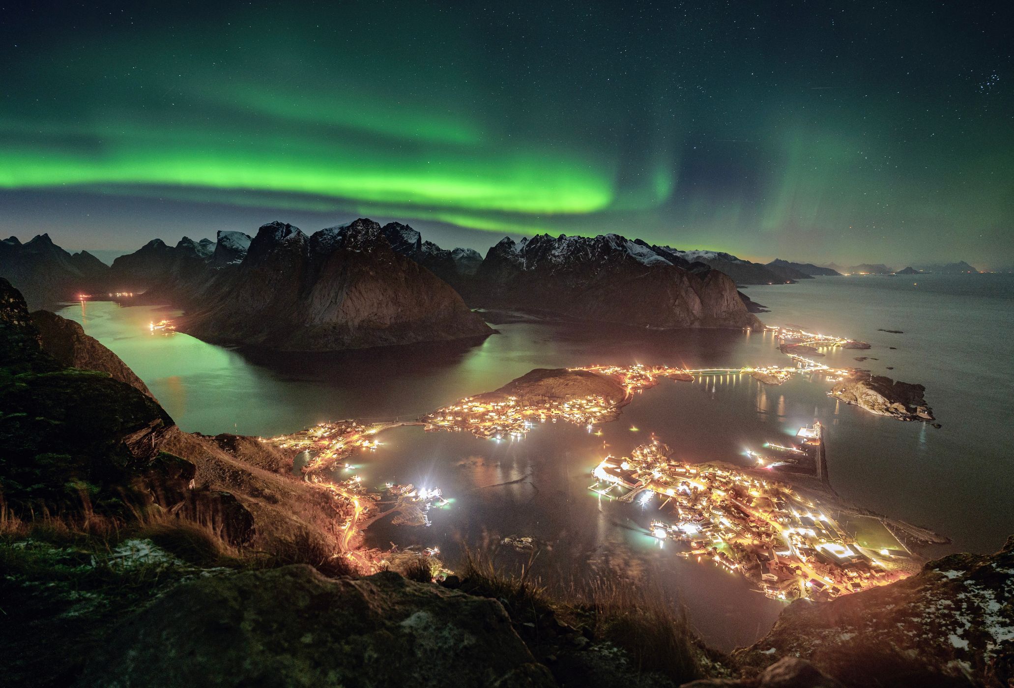 View from Reinebringen, Lofoten, Norway