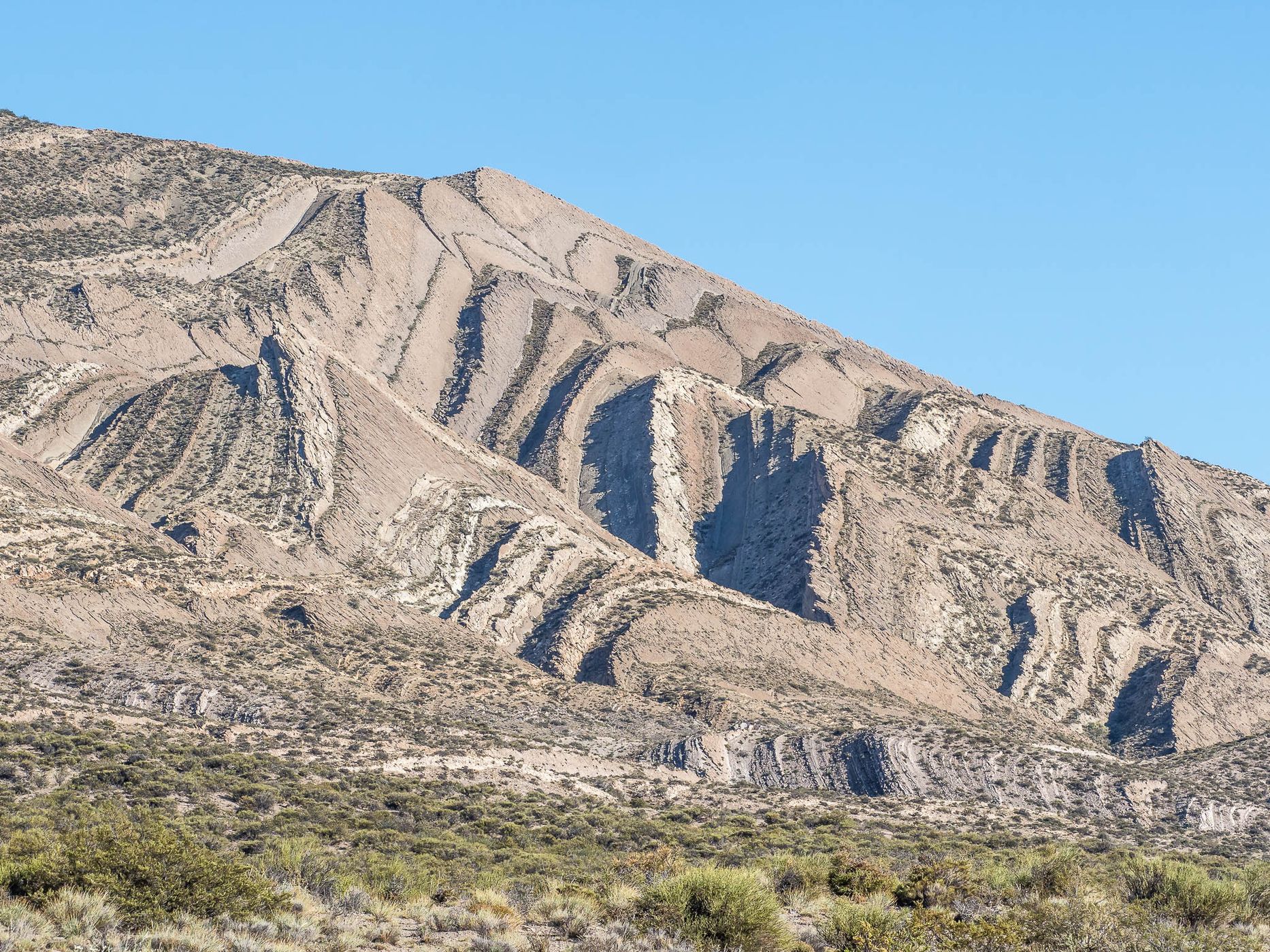 Sedimentary Rocks east of Tromen Volcano, Argentina