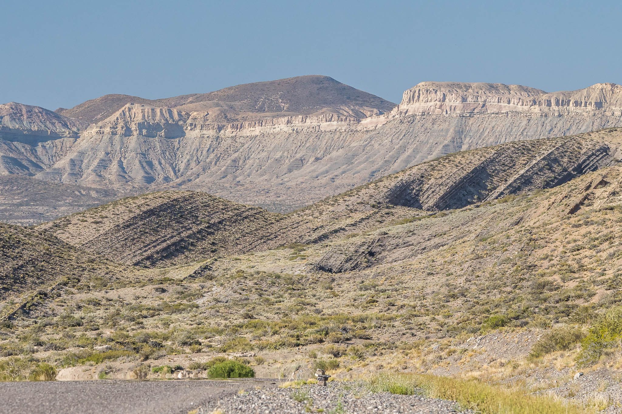 Sedimentary Rocks east of Tromen Volcano, Argentina