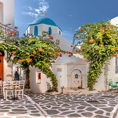 Small place in Parikia on Paros Island, Greece