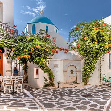 Small place in Parikia on Paros Island, Greece