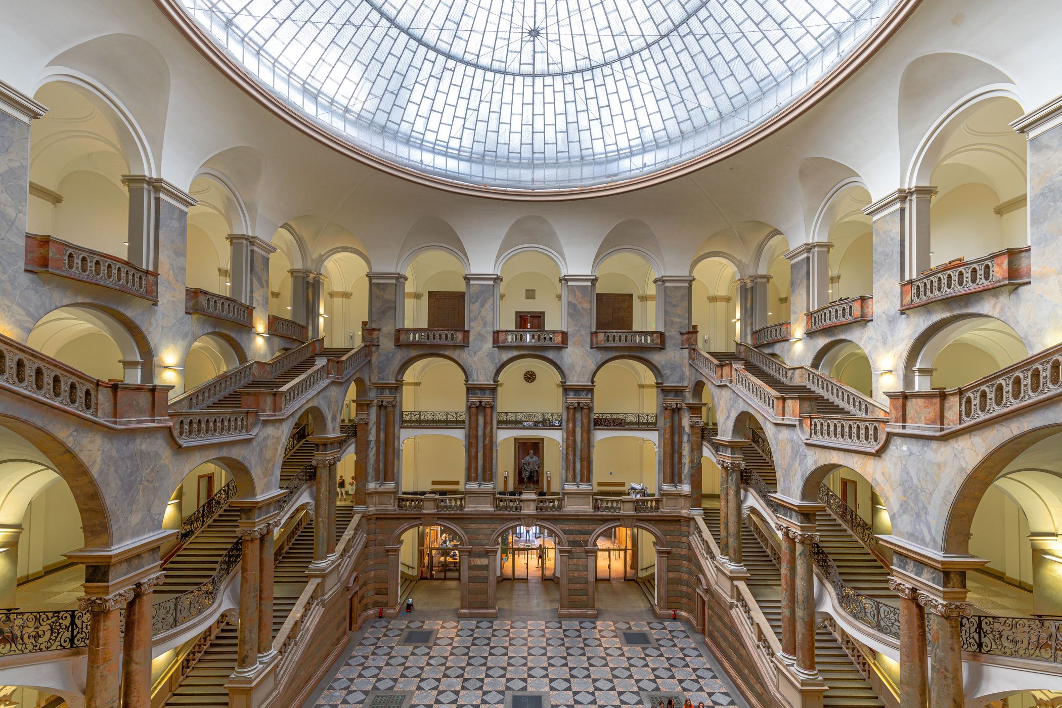 Staircase in the Justizplalast, Munich, Germany