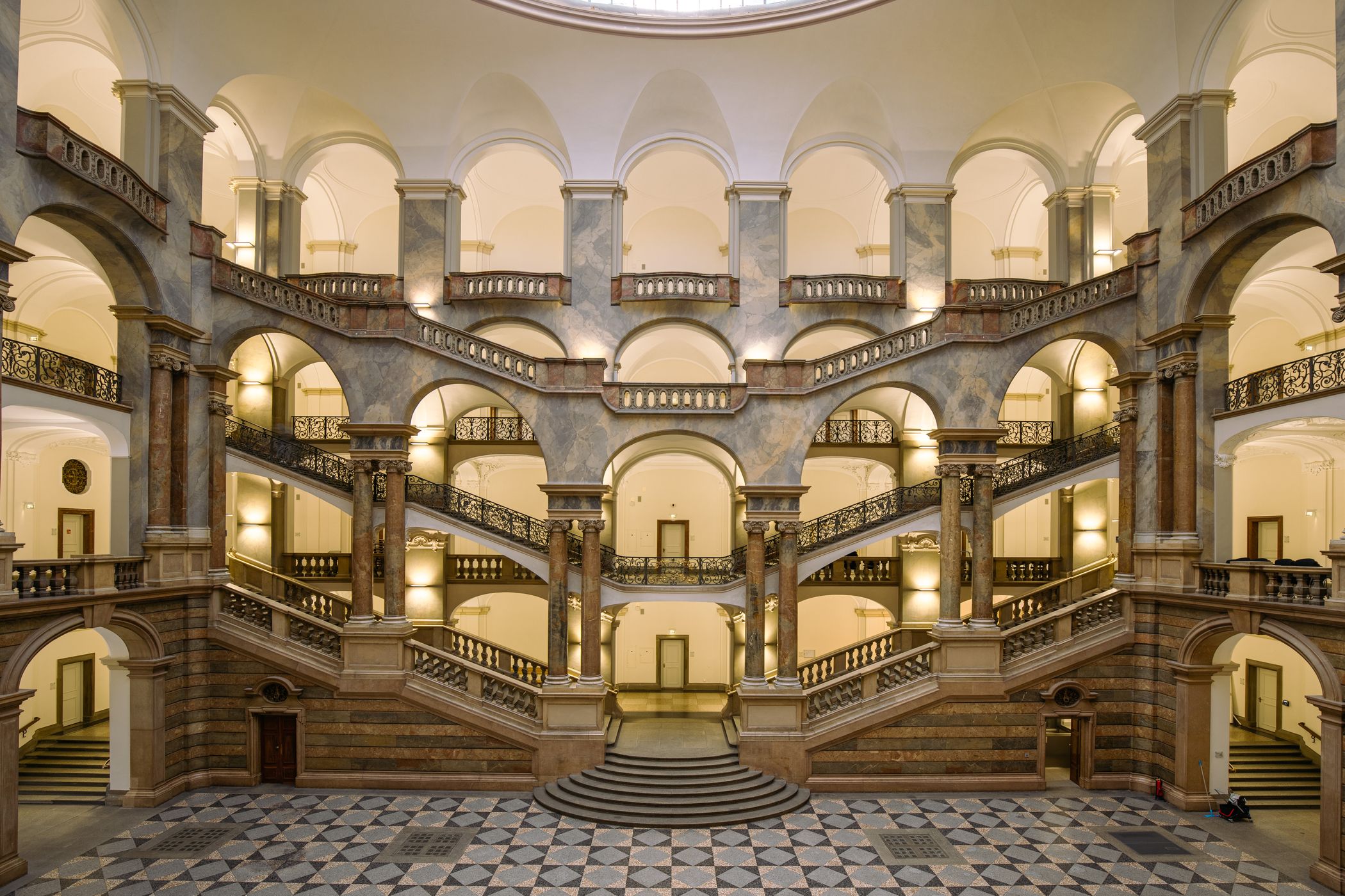 Staircase in the Justizplalast, Munich, Germany