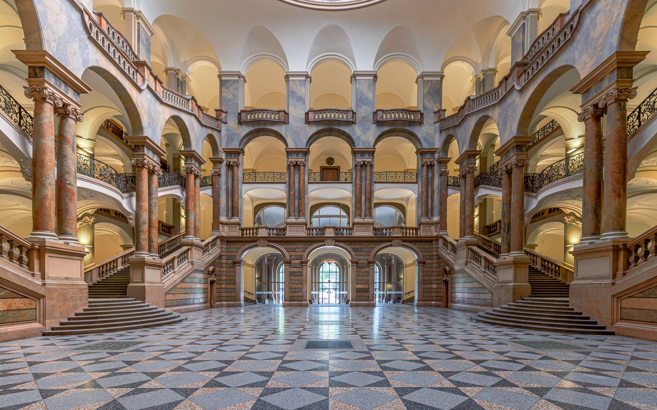 Staircase in the Justizplalast, Munich, Germany