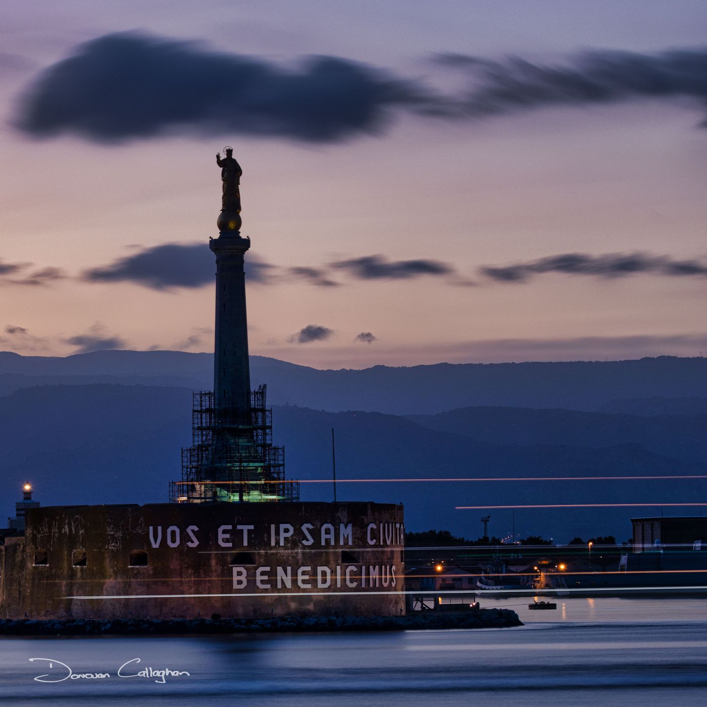 Madonna Della Lettera Messina Storia Sunrise, Madonna della Lettera, Messina, Sicily., Italy