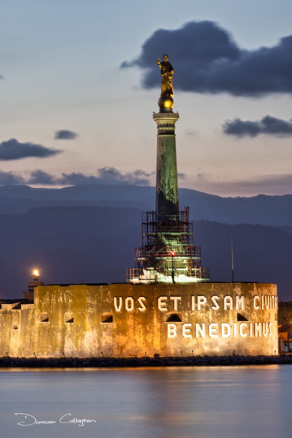 Sunrise, Madonna della Lettera, Messina, Sicily., Italy