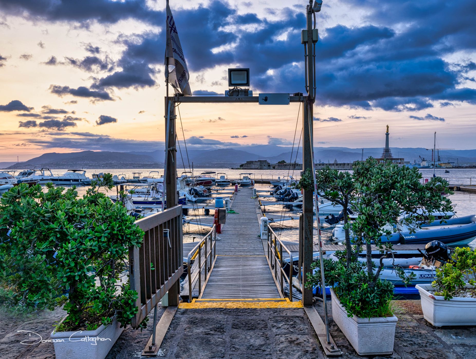 sunrise Marina, Messina, Sicily, Italy