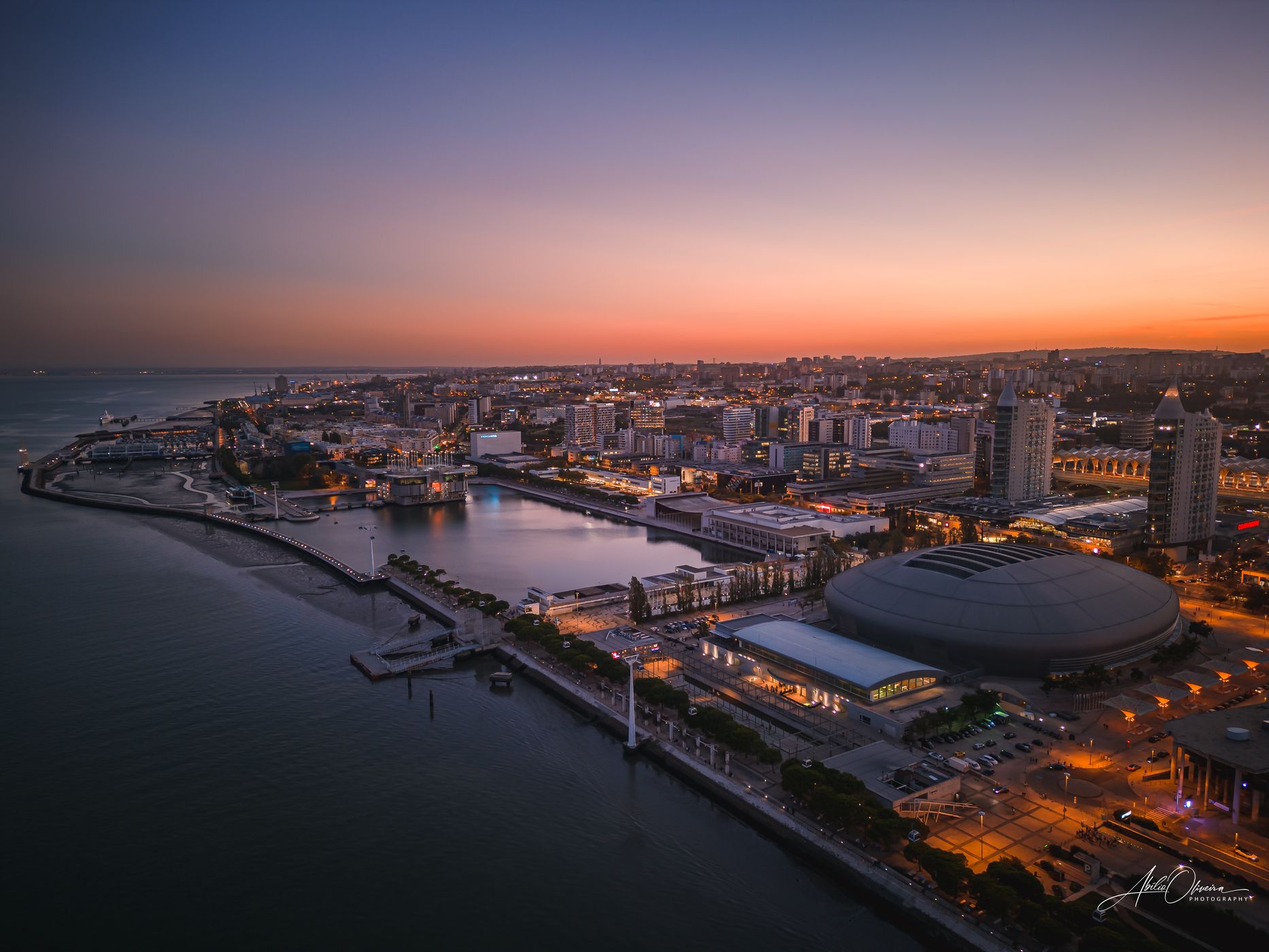 Sunset in Parque das Nações, Portugal
