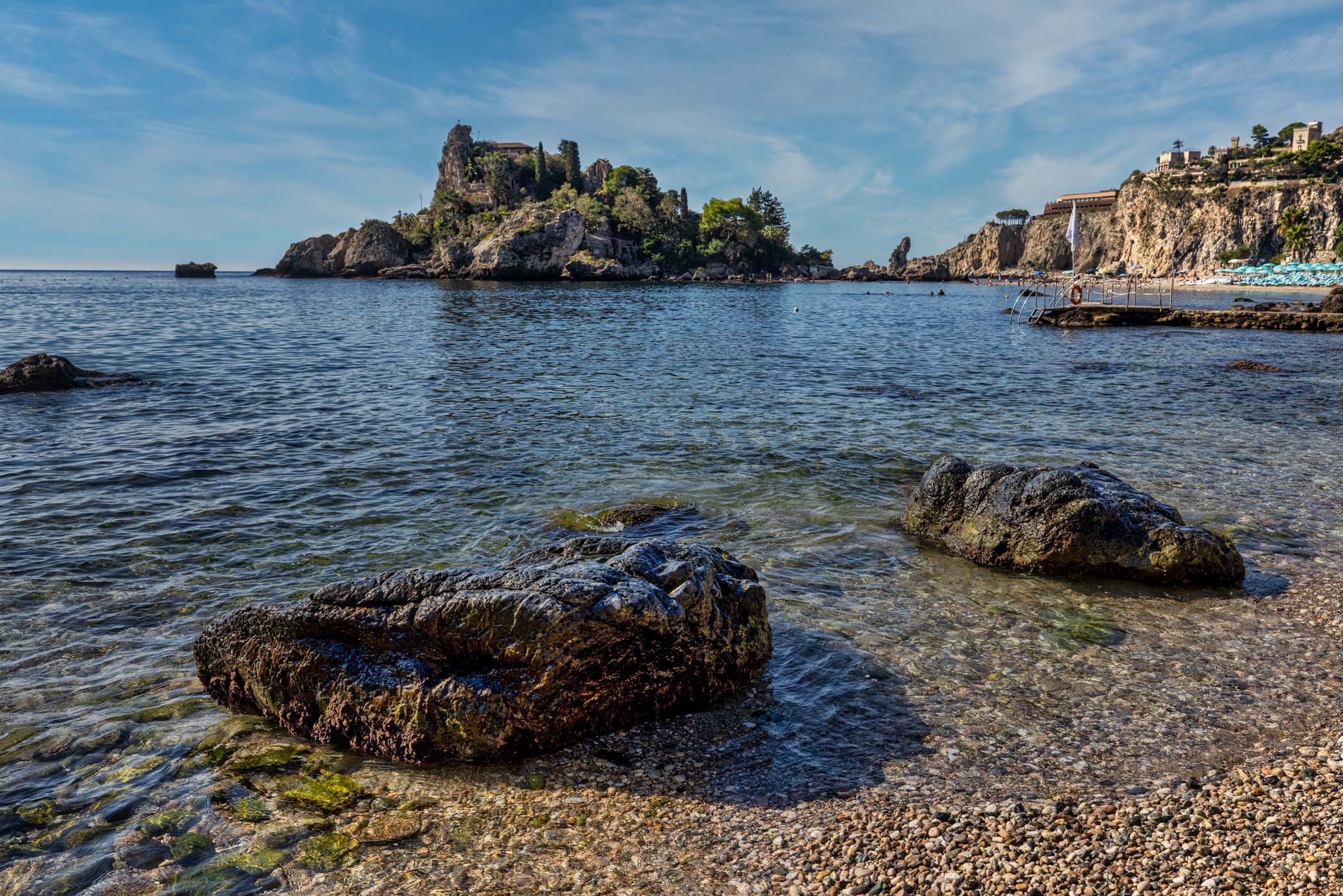The 2 rocks, Isola Bella, Taormina, Sicily, Italy