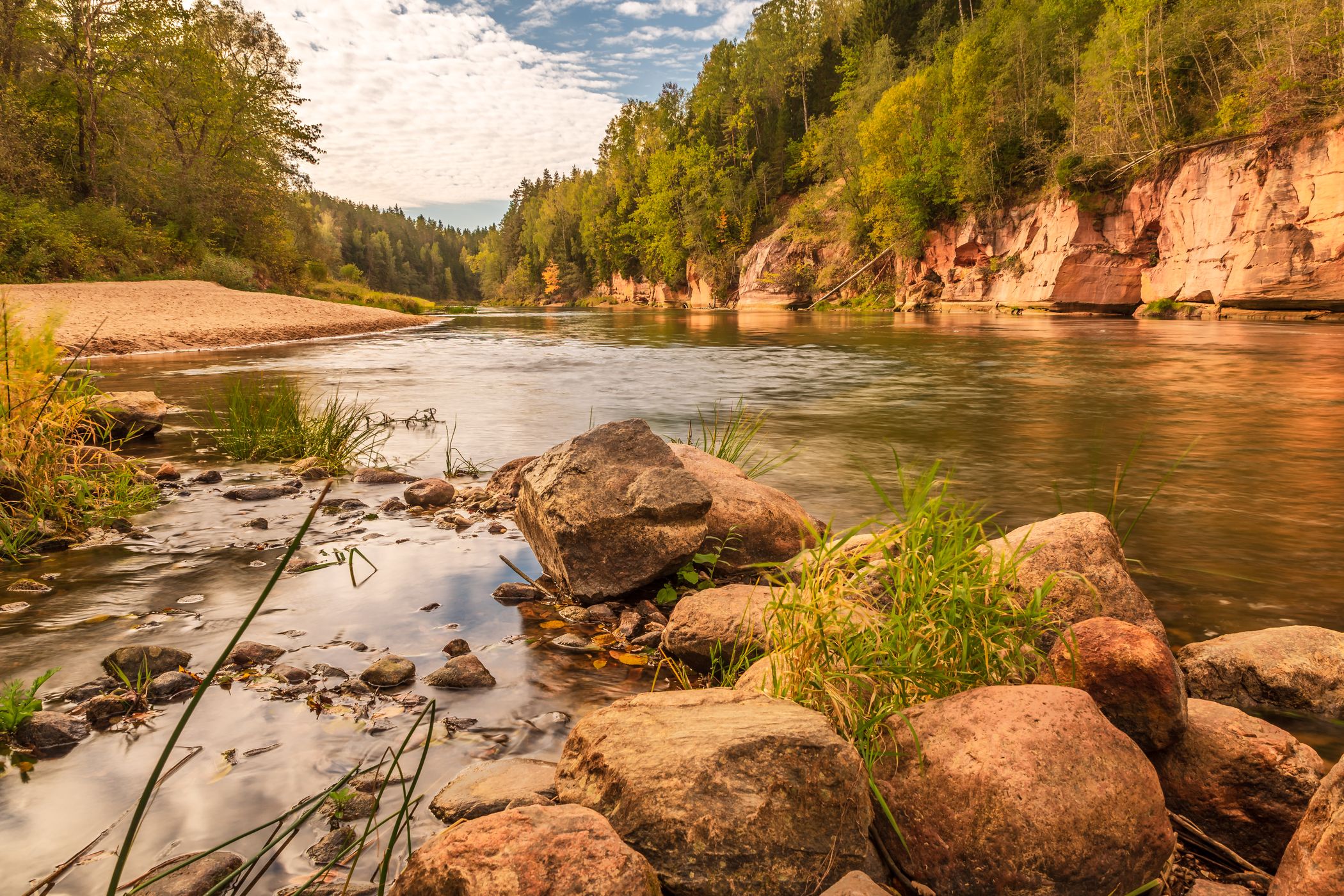 The Gauja River in the Gauja National Park, Latvia