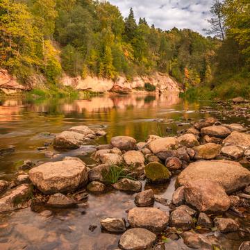 The Gauja River in the Gauja National Park, Latvia