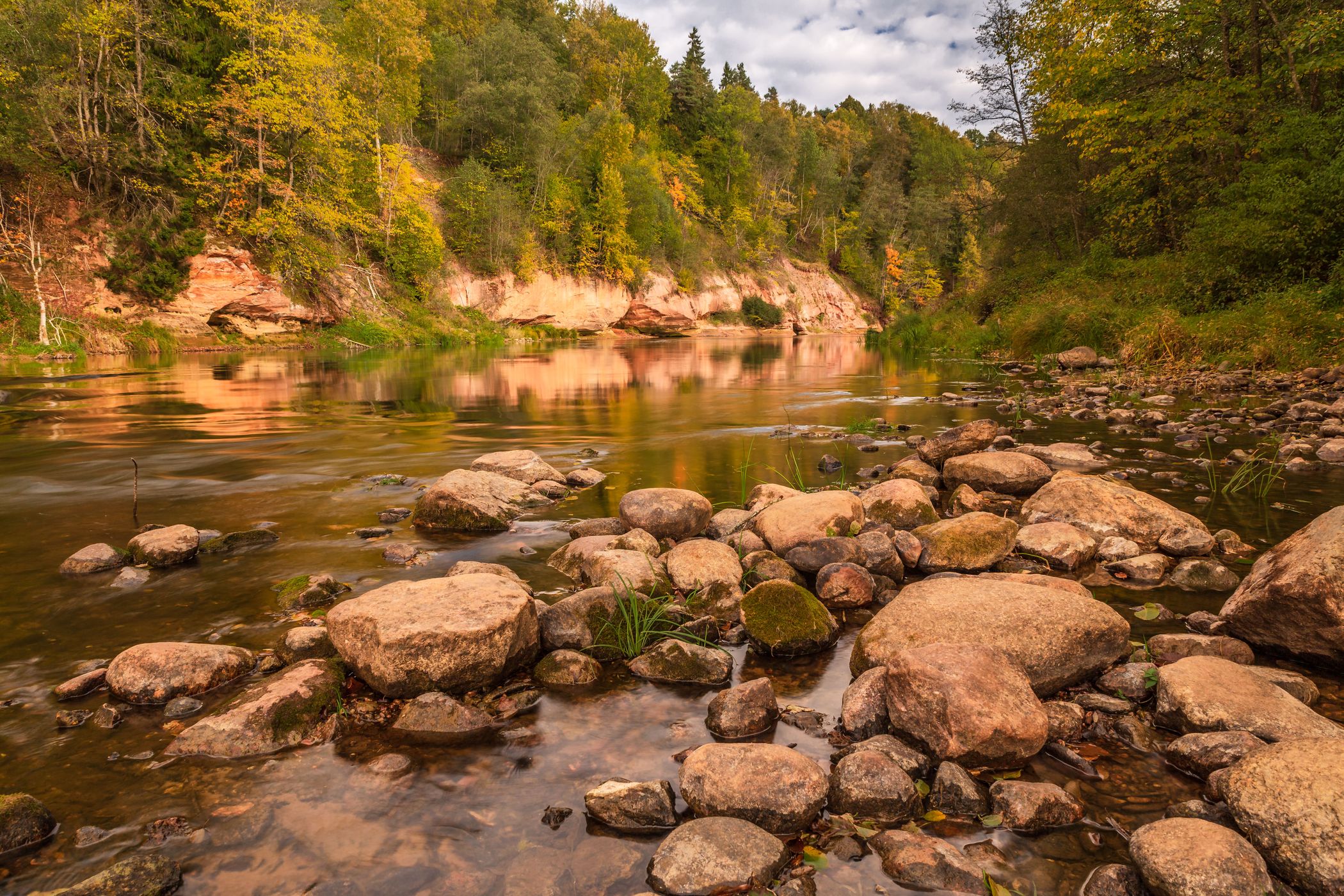 The Gauja River in the Gauja National Park, Latvia