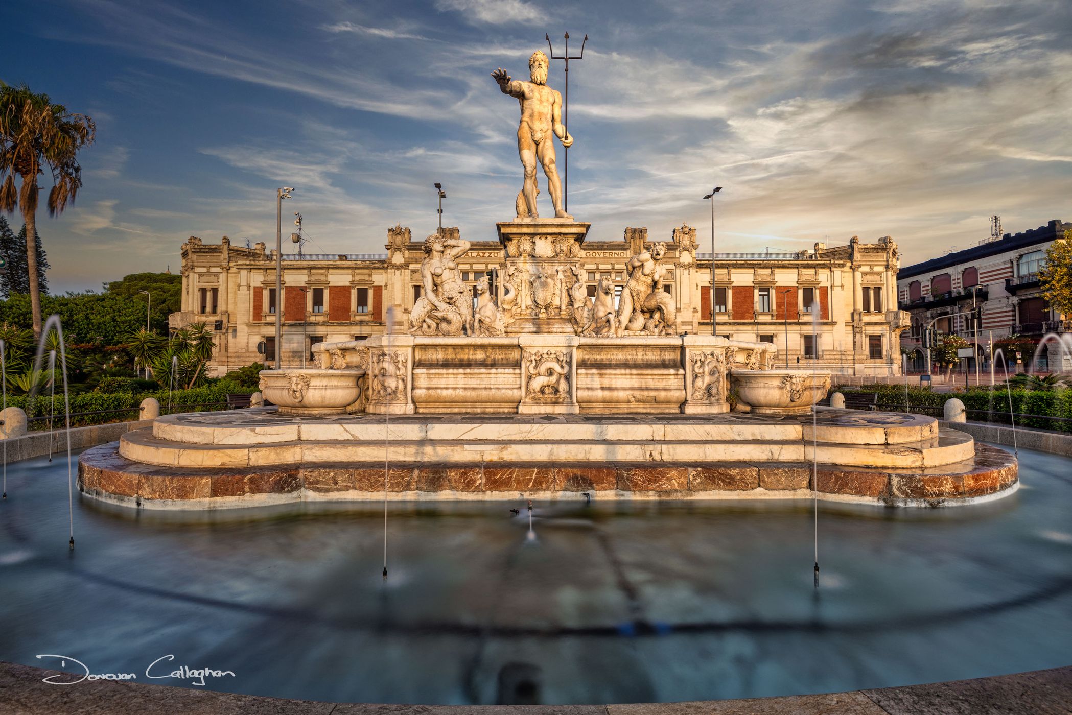 The Neptune fountain of Messina, Sicily, Italy
