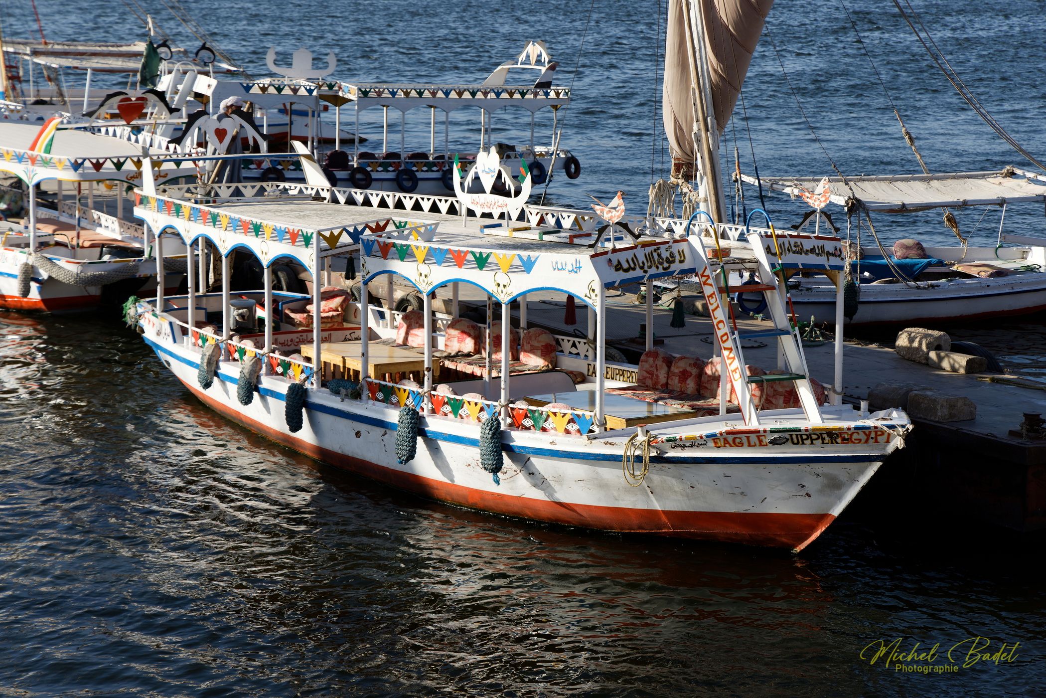 The Nile in Luxor from East embankment, Egypt